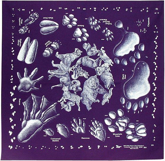 Liberty Mountain Bandana, COLOR: Animal tracks