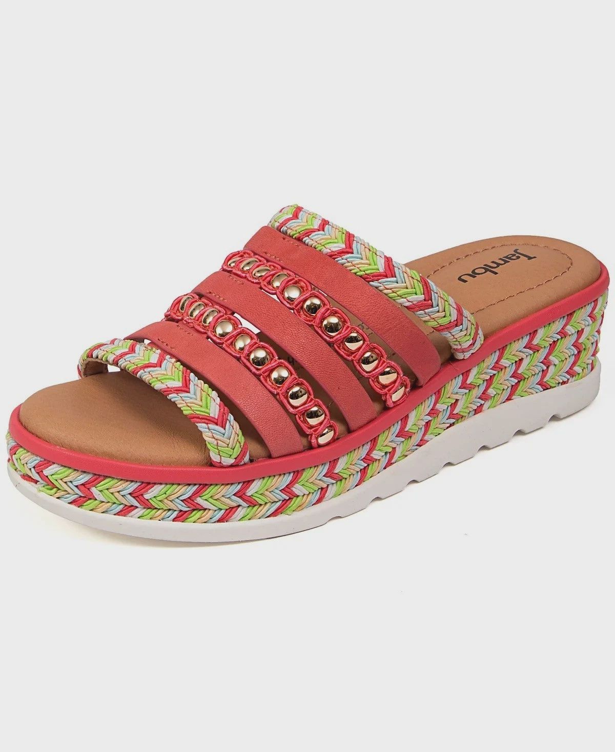 Jambu W's Dahlia Slide, COLOR: Coral, Size: 6