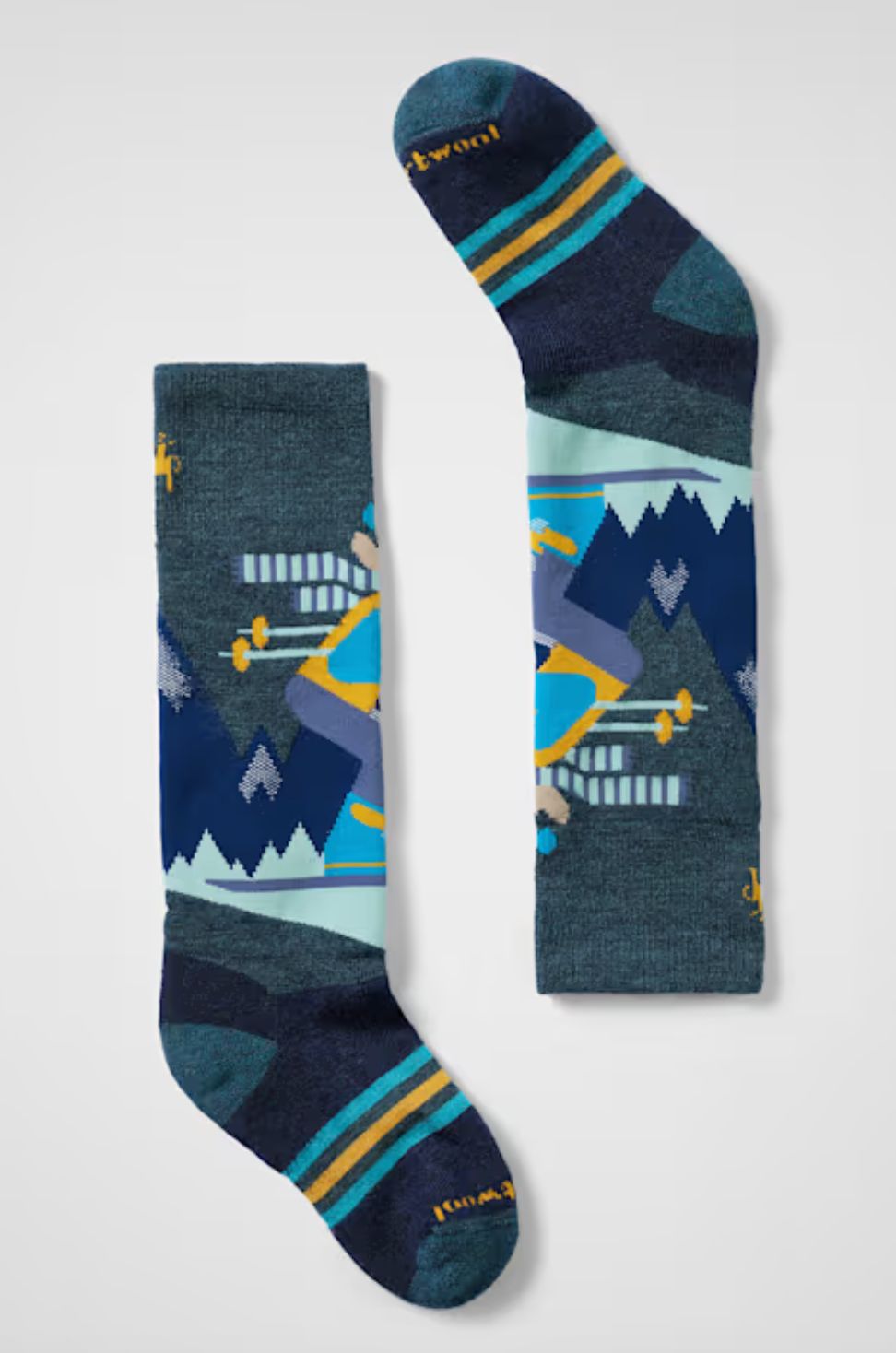 Smartwool Kid's Full Cushion Mtn Moose OTC, COLOR: G74 Blue, Size: Small