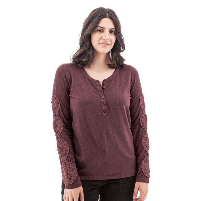 Aventura W's Crystal Henley, COLOR: SASSAFRAS, Size: SMALL