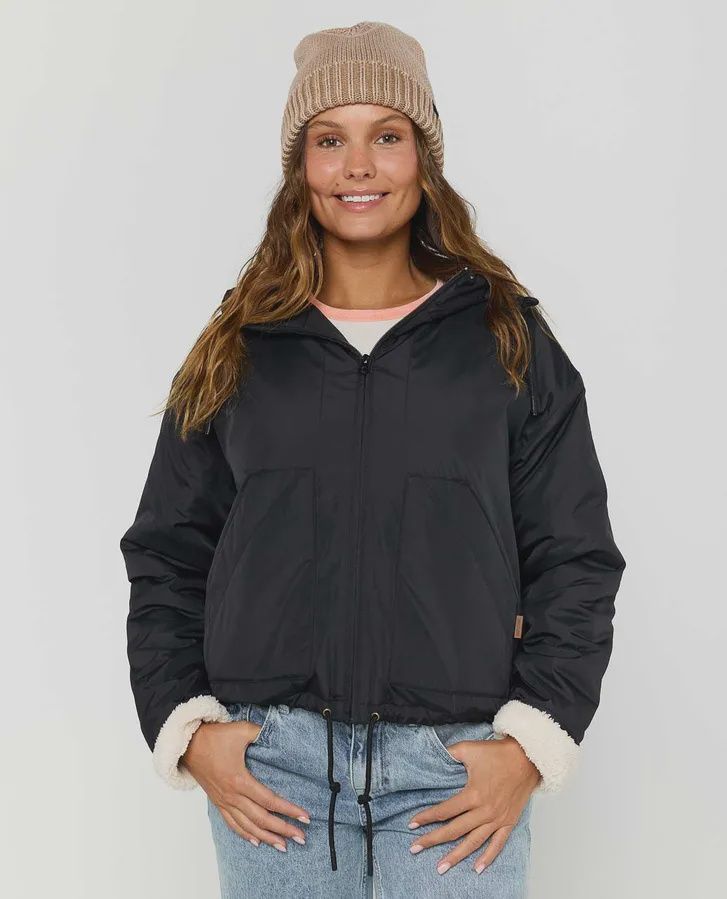 Rip Curl W's Keepsake Bomber Jacket, COLOR: BLACK, Size: XS