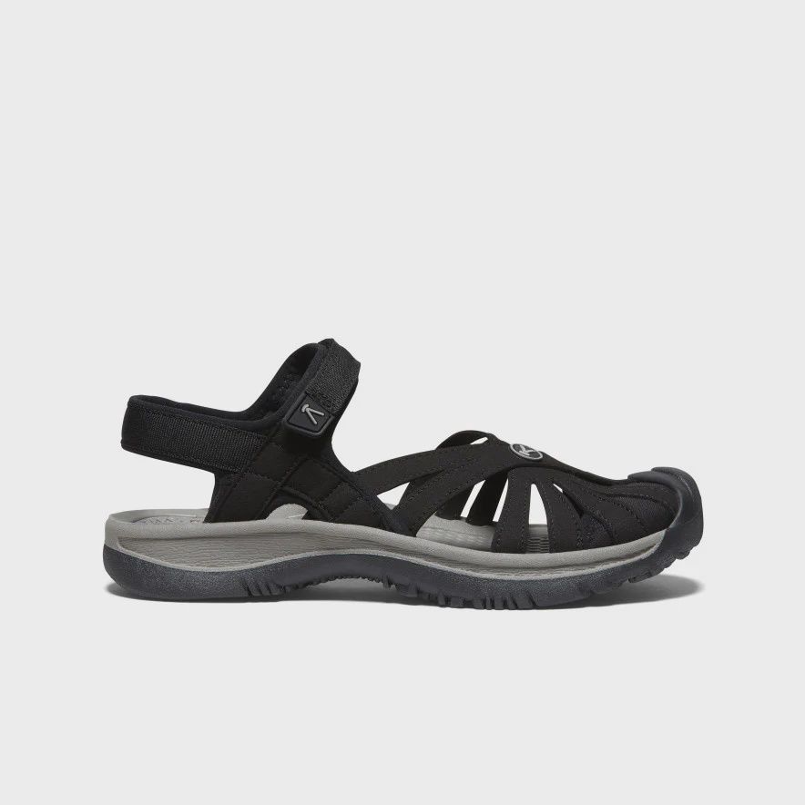 Keen W's Rose Sandal, COLOR: BLACK, Size: 6.5