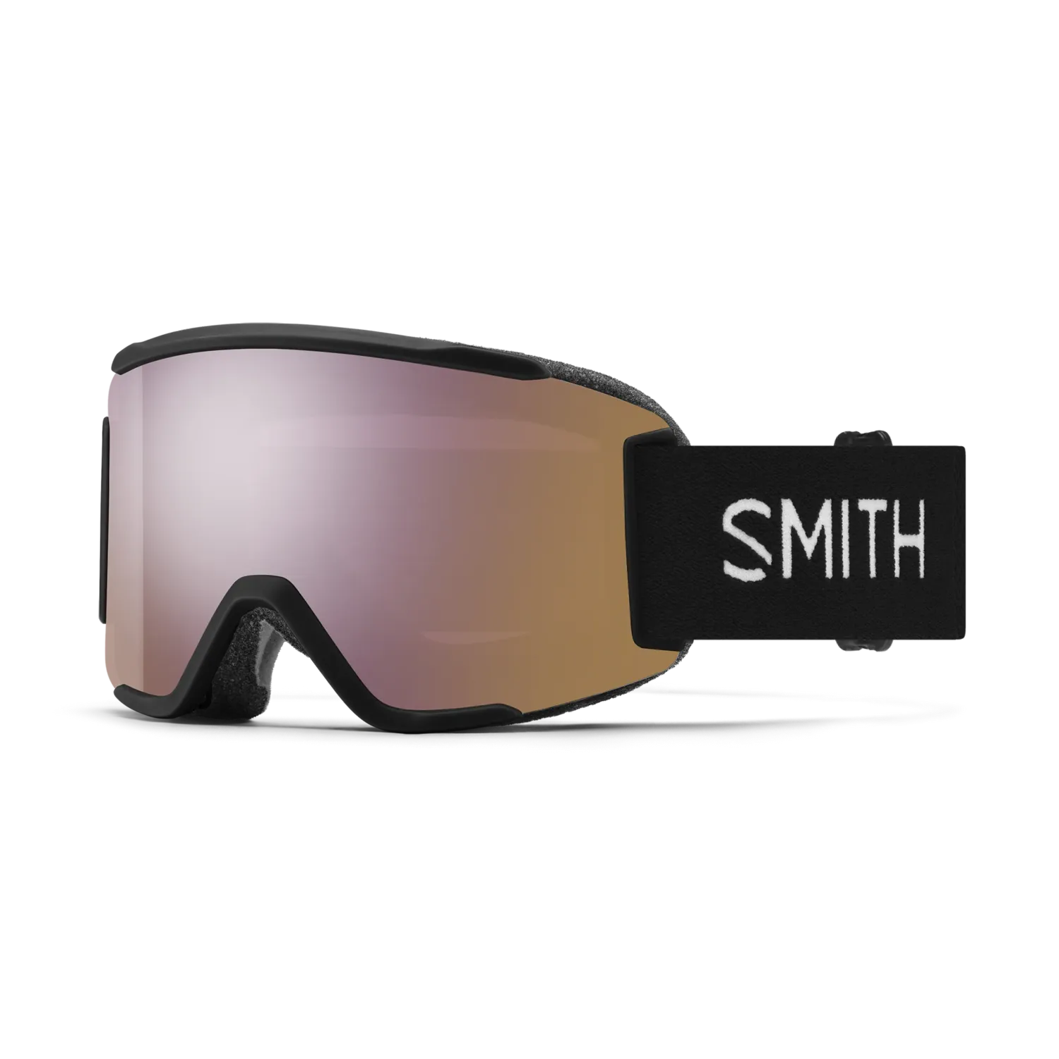 SMITH Squad S / Black, SPARE LENS: CLEAR, STOCK LENS: ChromaPop Everyday Rose Gold Mirror