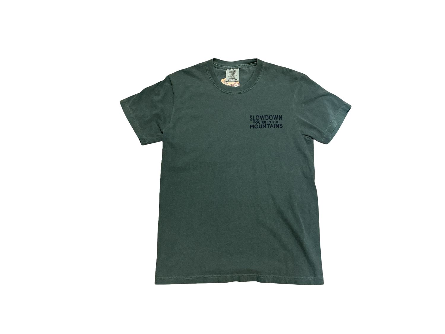 M's Lake Signs Tee, COLOR: Spruce, Size: SMALL