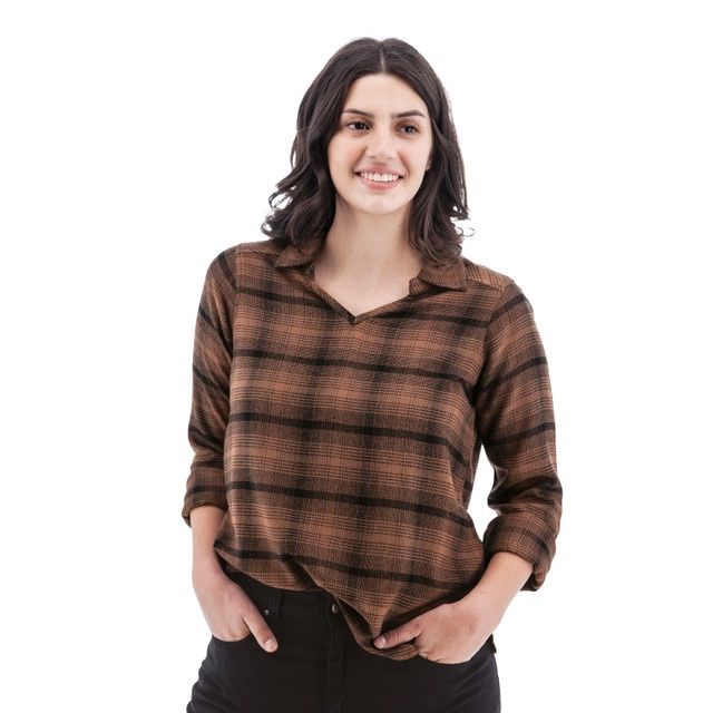 Aventura W's Eve Popover Long Sleeve, COLOR: ACORN, Size: SMALL