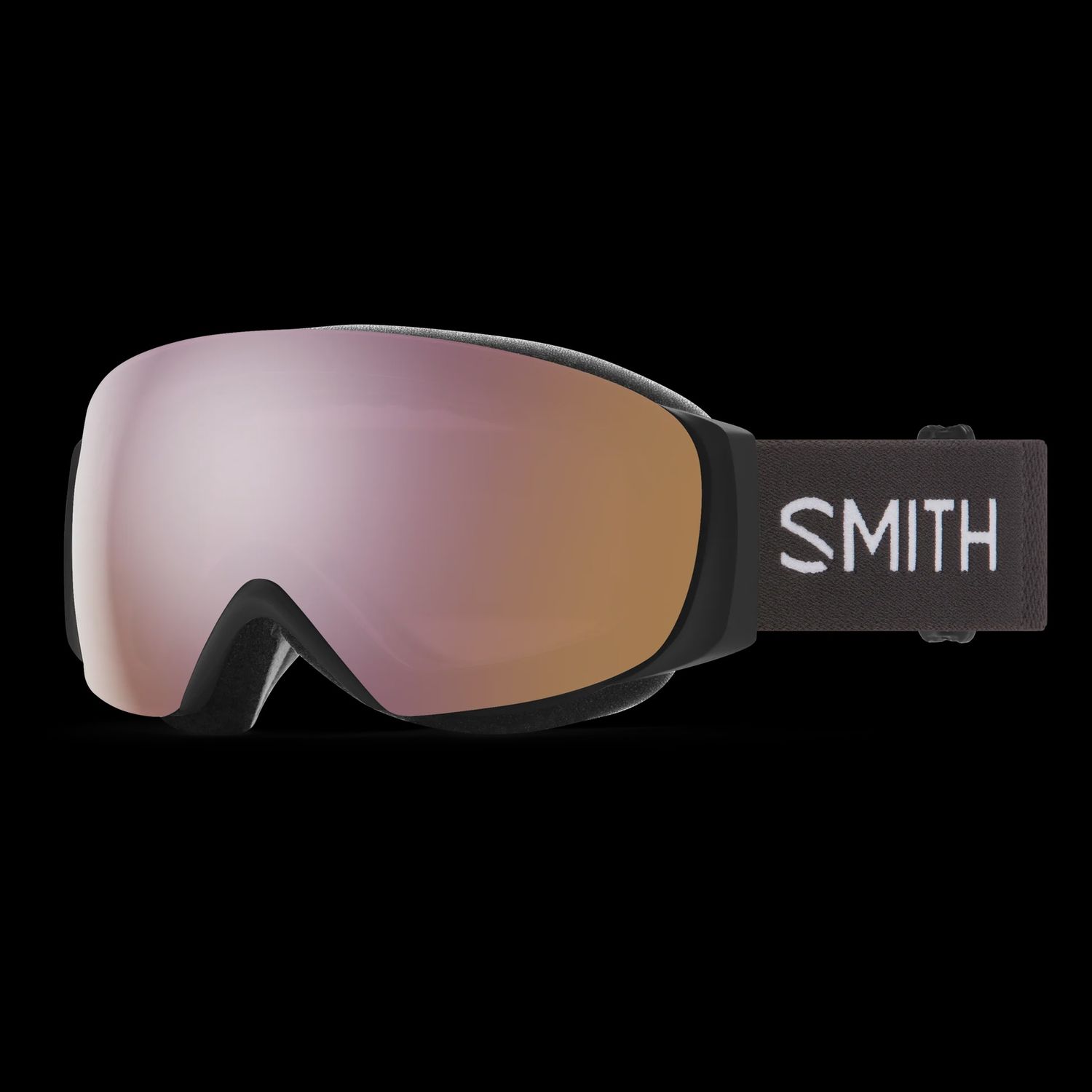 SMITH I/O MAG S / Black, SPARE LENS: Chromapop Storm Blue Sensor Mirror, STOCK LENS: ChromaPop Everyday Rose Gold Mirror
