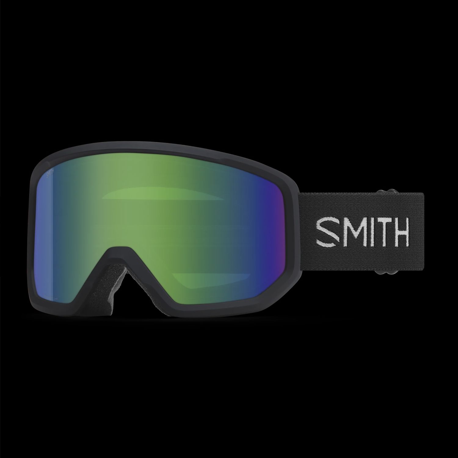 Smith Transfer / Black, STOCK LENS: Green Sol-X Mirror