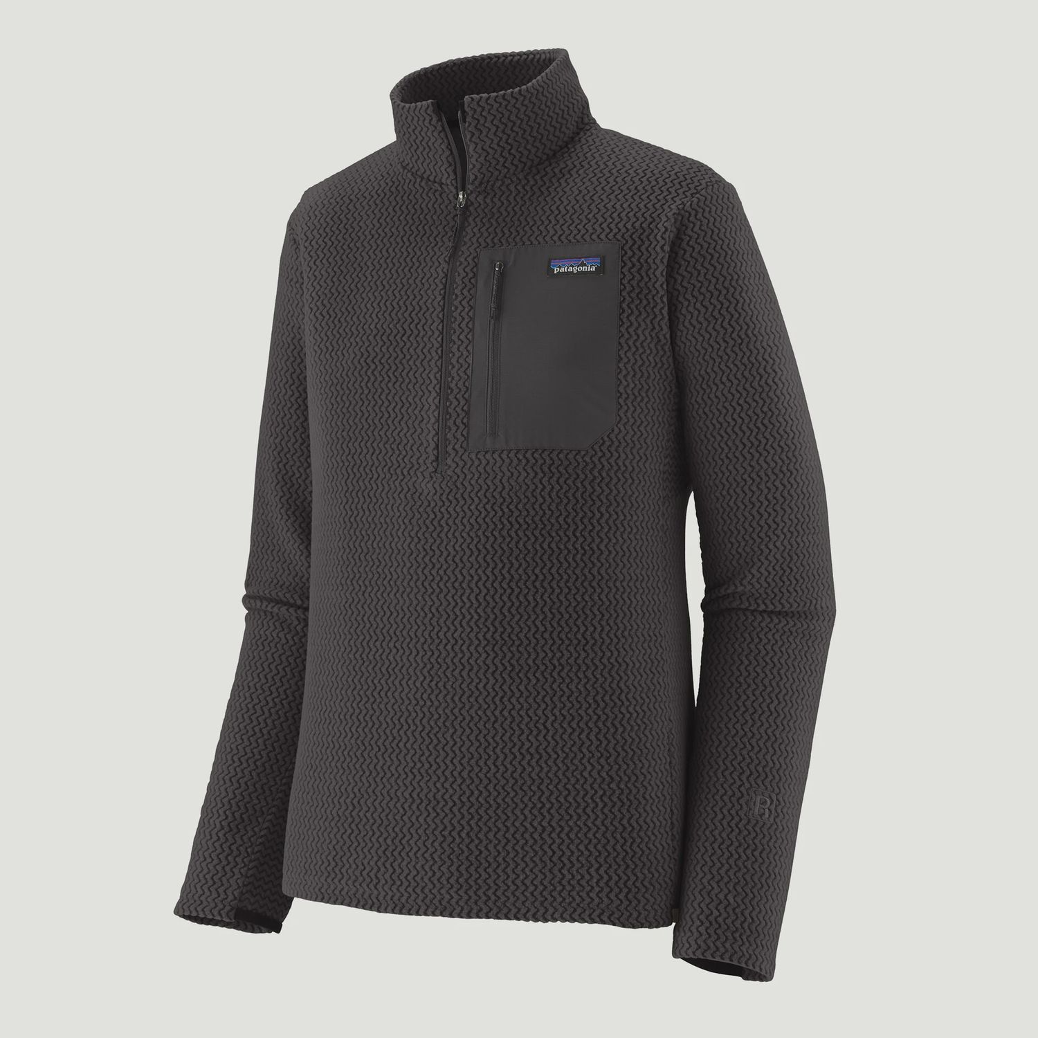 Patagonia M's R1® Air Zip-Neck Fleece, COLOR: BLACK, Size: SMALL