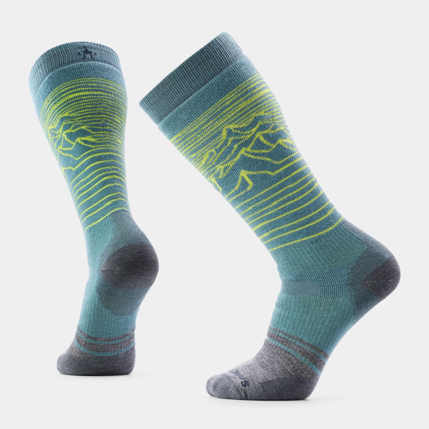 Smartwool Snowboard Full Cushion Iguchi OTC Socks, COLOR: Q65 Dusty Teal, Size: LARGE