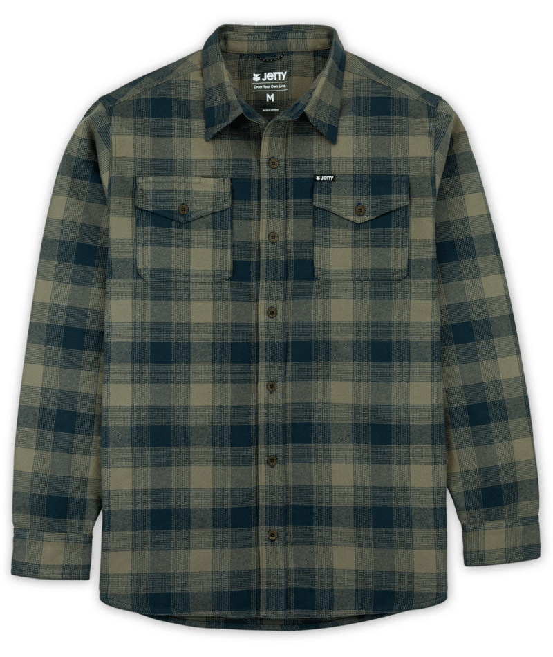 Jetty M's Breaker Flanel, COLOR: BROWN, Size: MEDIUM