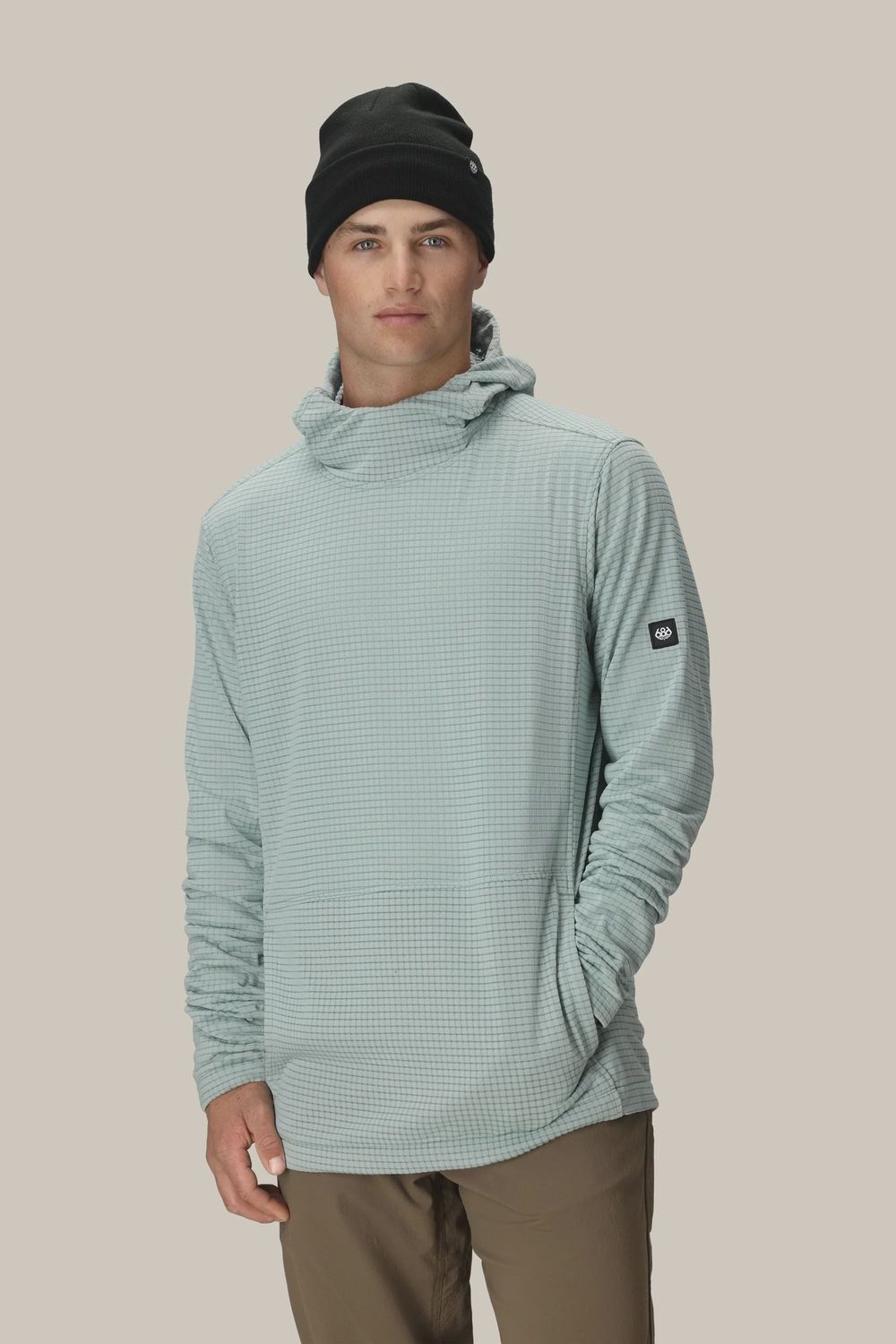 686 M's Mission Grid Fleece Hoodie, COLOR: MARINE, Size: SMALL