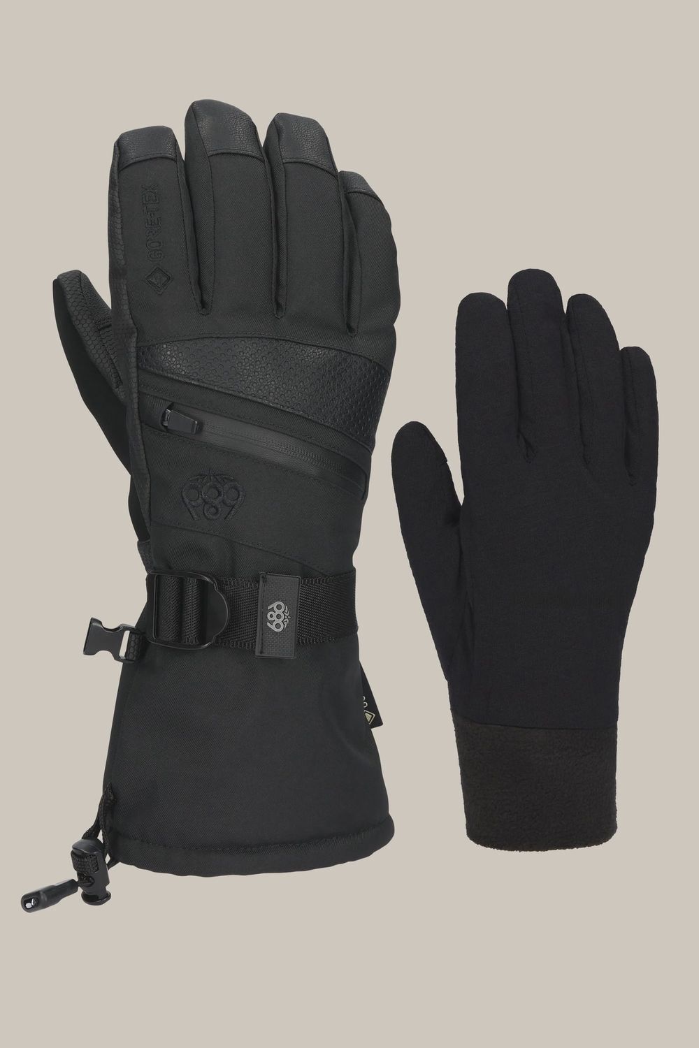 686 W's Gore 3-IN-1 Smarty Glove, COLOR: BLACK, Size: SMALL