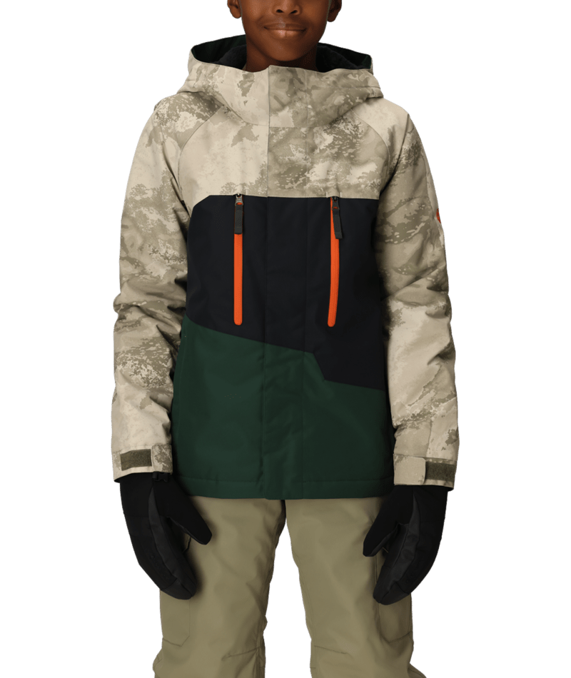 686 Boys Geo Insulated Jacket, COLOR: LIMESTONE, Size: SMALL