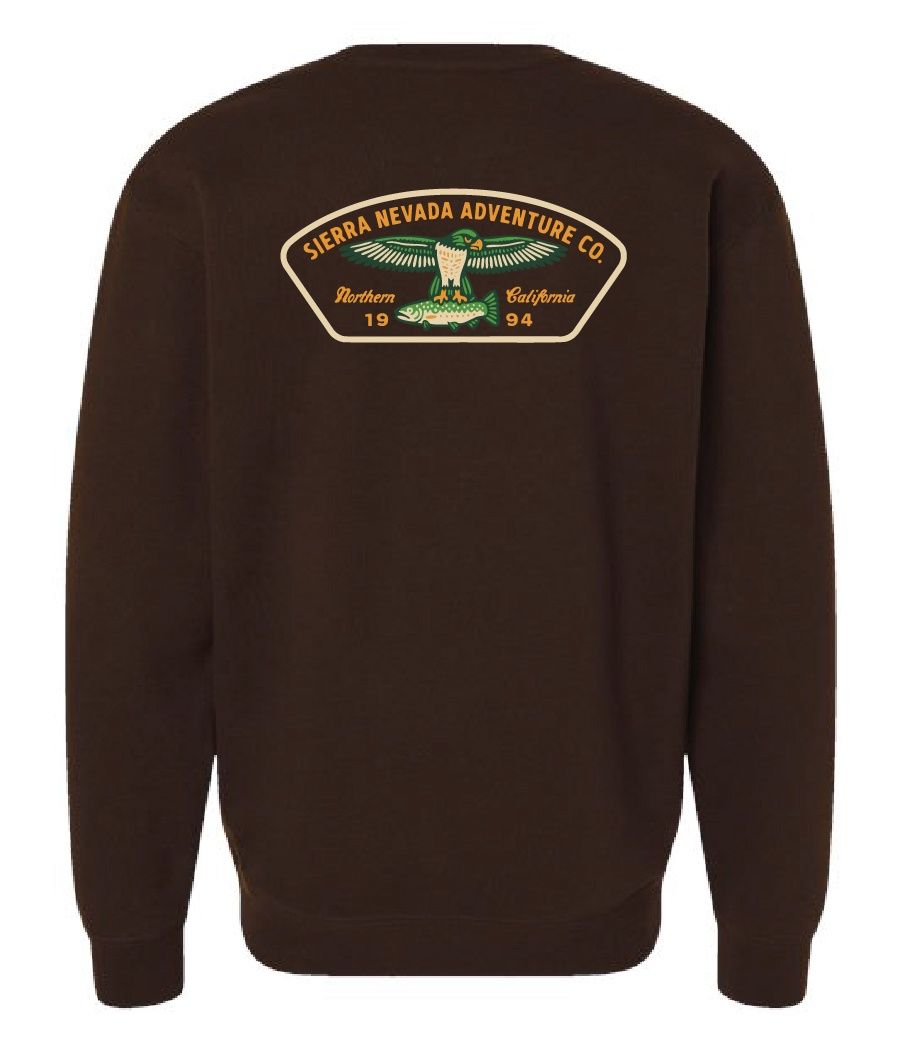 M's Osprey Crewneck, COLOR: Brown, Size: SMALL
