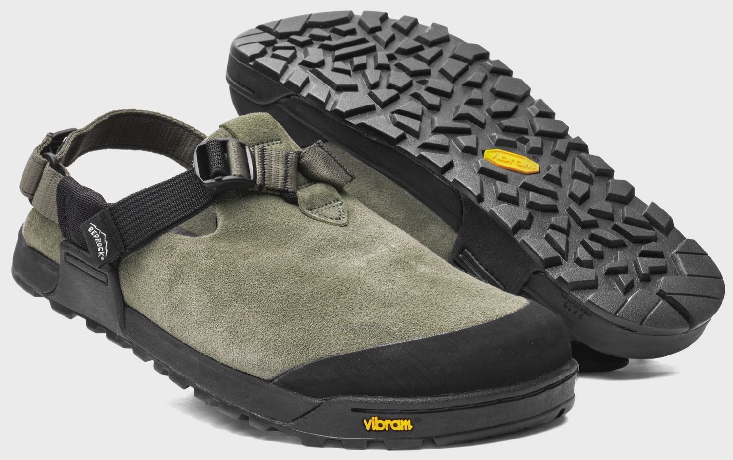Bedrock Mountain Clogs, COLOR: Sagebrush Green, Size: 5/6, TYPE: Suede