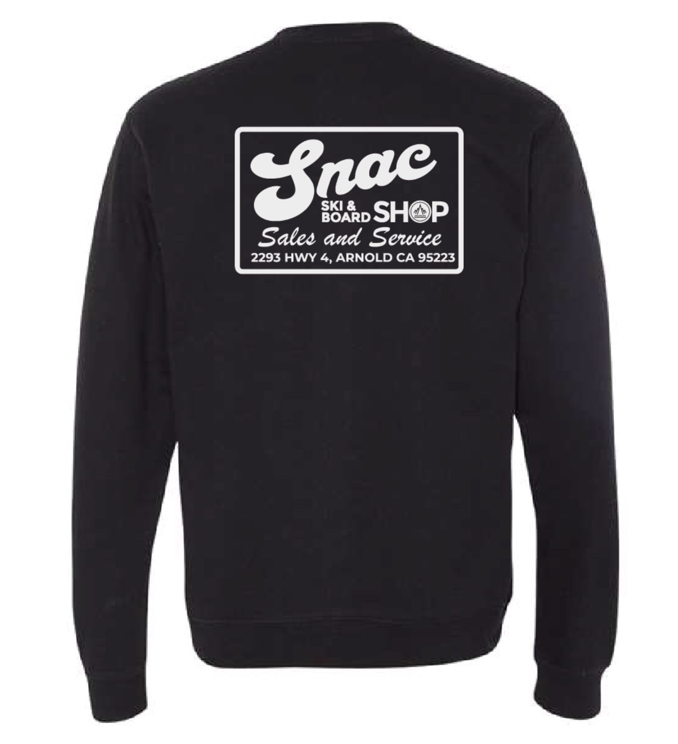 M's SNAC Ski Shop Crewneck, COLOR: Black, Size: Small