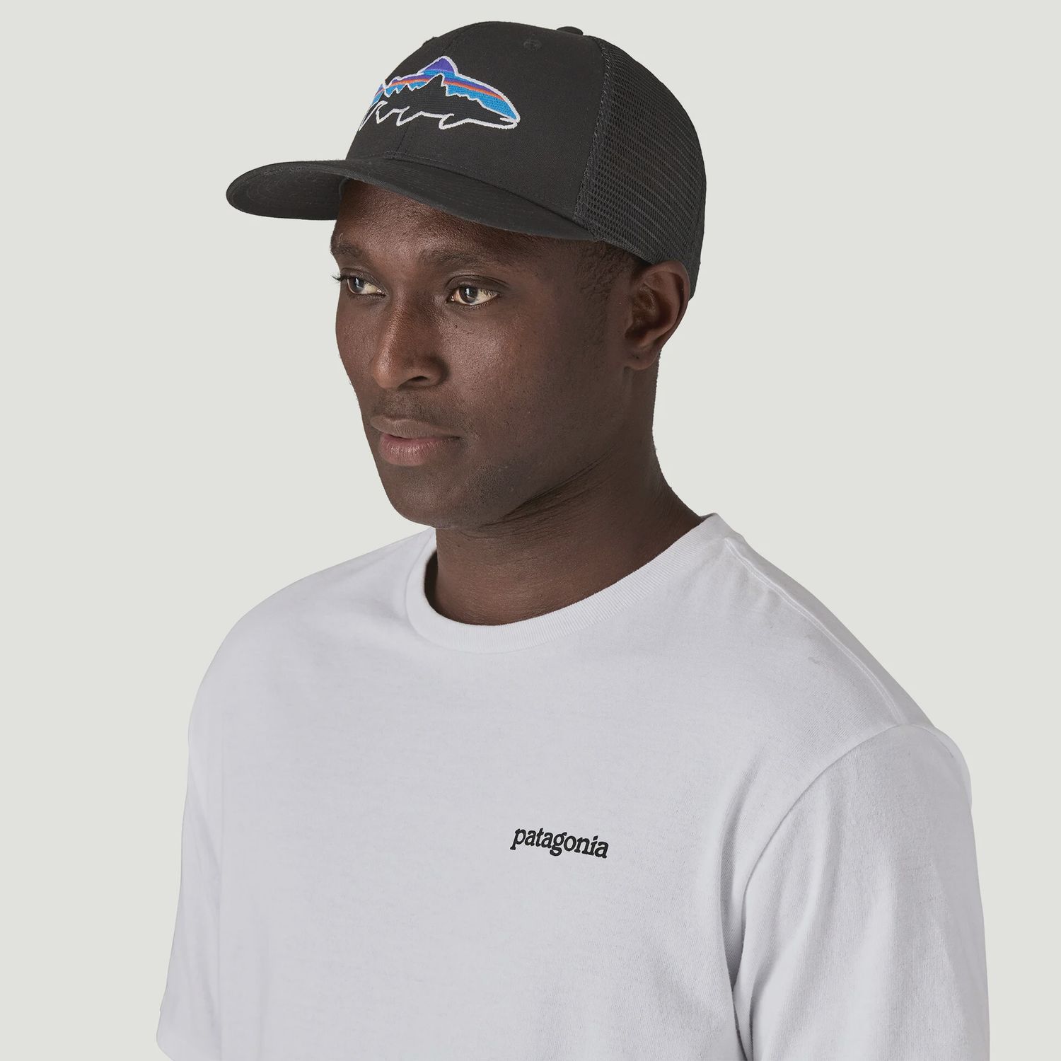 Patagonia Fitz Roy Trout Trucker Hat, COLOR: Black