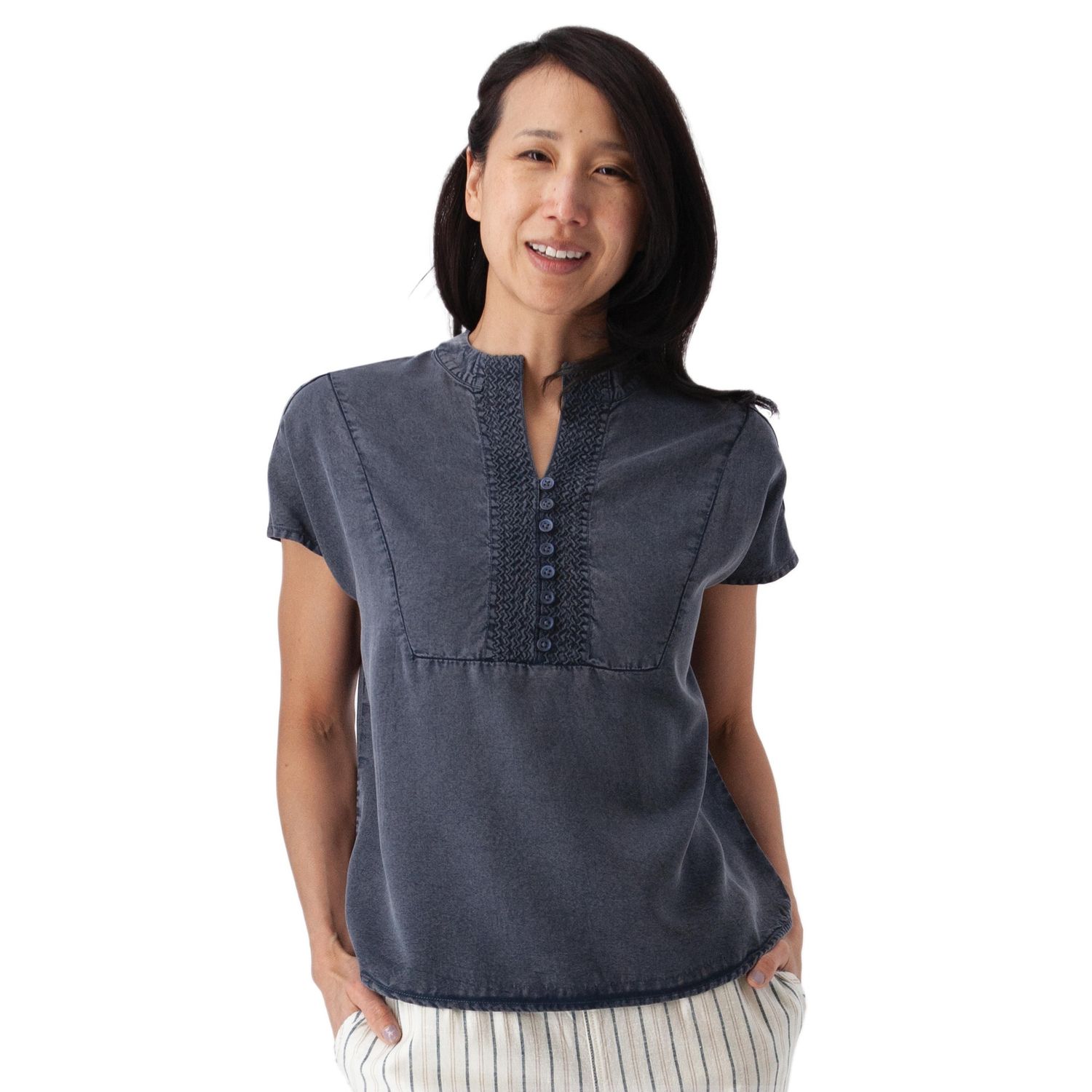 Aventura W's Margot Top, COLOR: Indigo, Size: Small