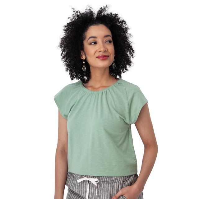 Aventura W's Isla Raglan Sleeve Top, COLOR: Granite Green, Size: Small