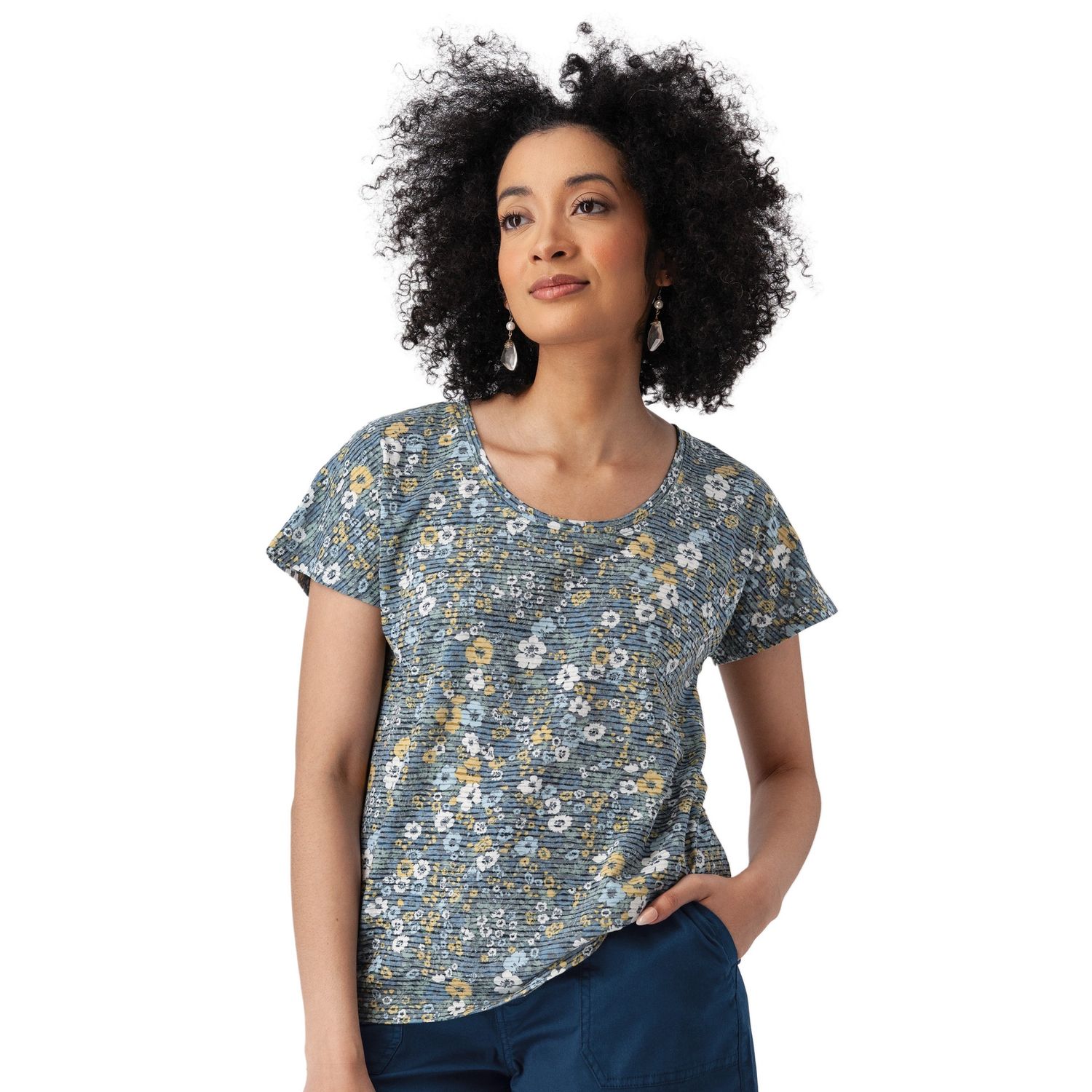 Aventura W's Meadows Tee, COLOR: Gibraltar Sea, Size: Small