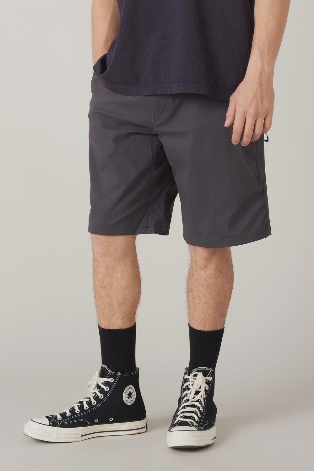 686 M's Everywhere Hybrid Short - Relaxed Fit-11", COLOR: Charcoal, Size: 30