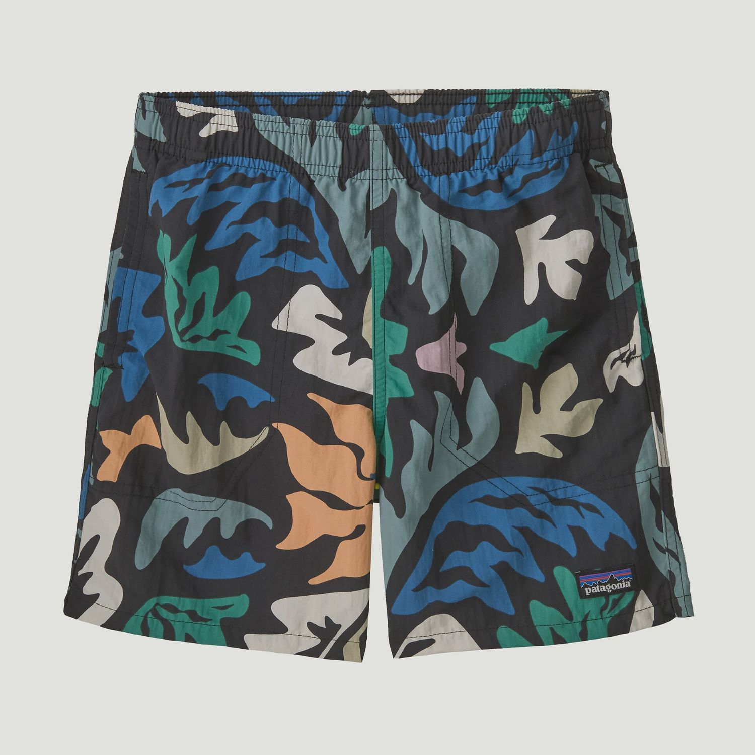 Patagonia Kids' Baggies™ Shorts 5" - Lined, COLOR: Kaleido: Black, Size: XS