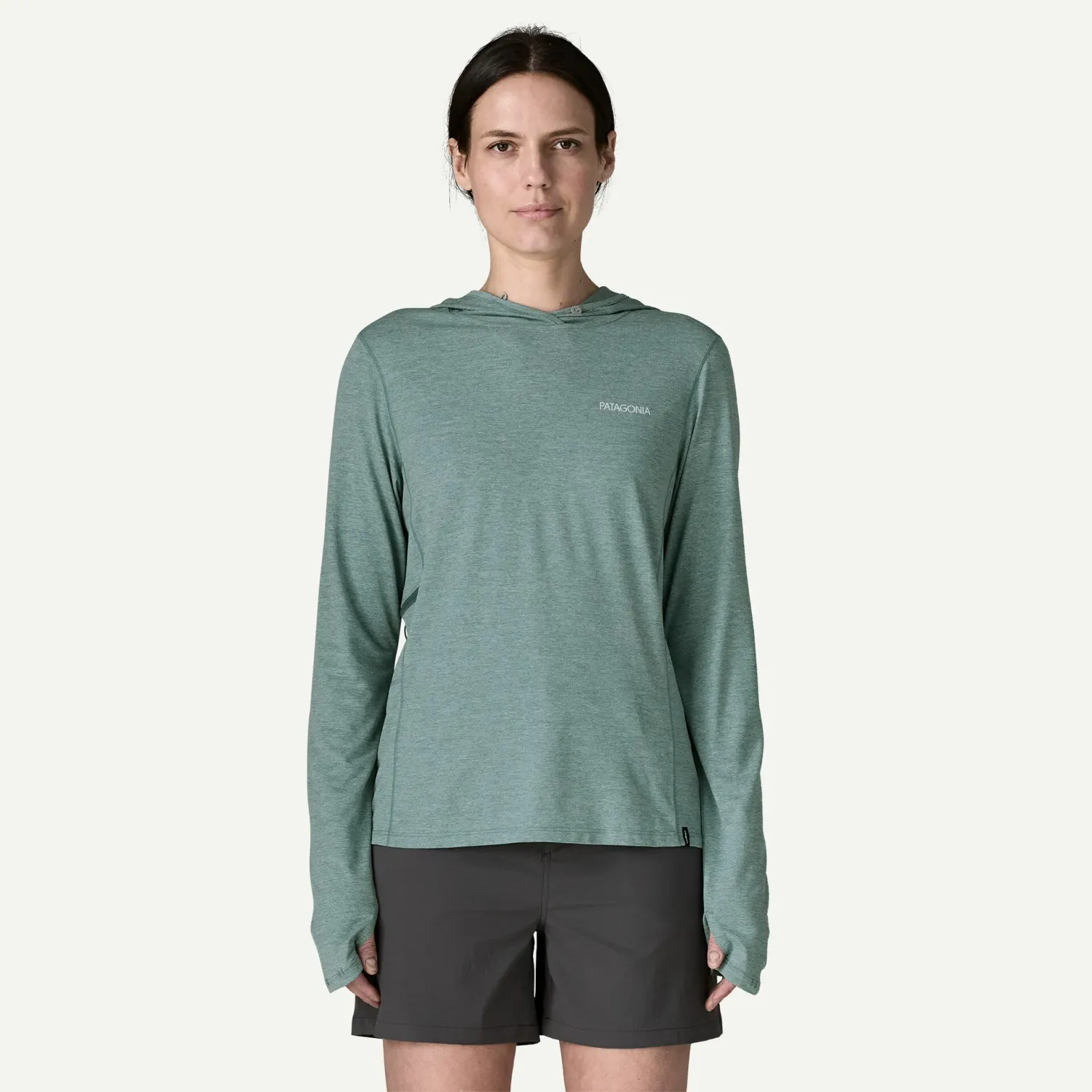 Patagonia W's Capilene® Cool Sun Hoody - Peak Visions, COLOR: Nouveau Green, Size: XS