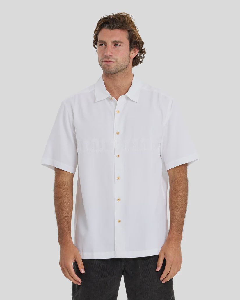 Quiksilver M's Waterman Tahiti Palms Premium Anti-Wrinkle Shirt