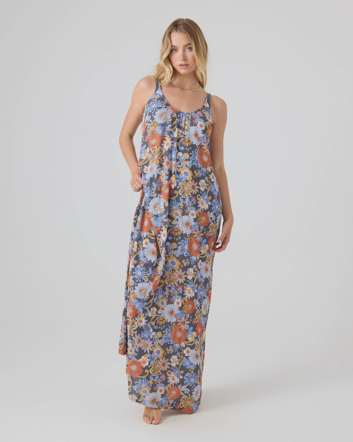 ROXY W's Soul Flower Cover Dress, COLOR: Gray Combo, Size: XS