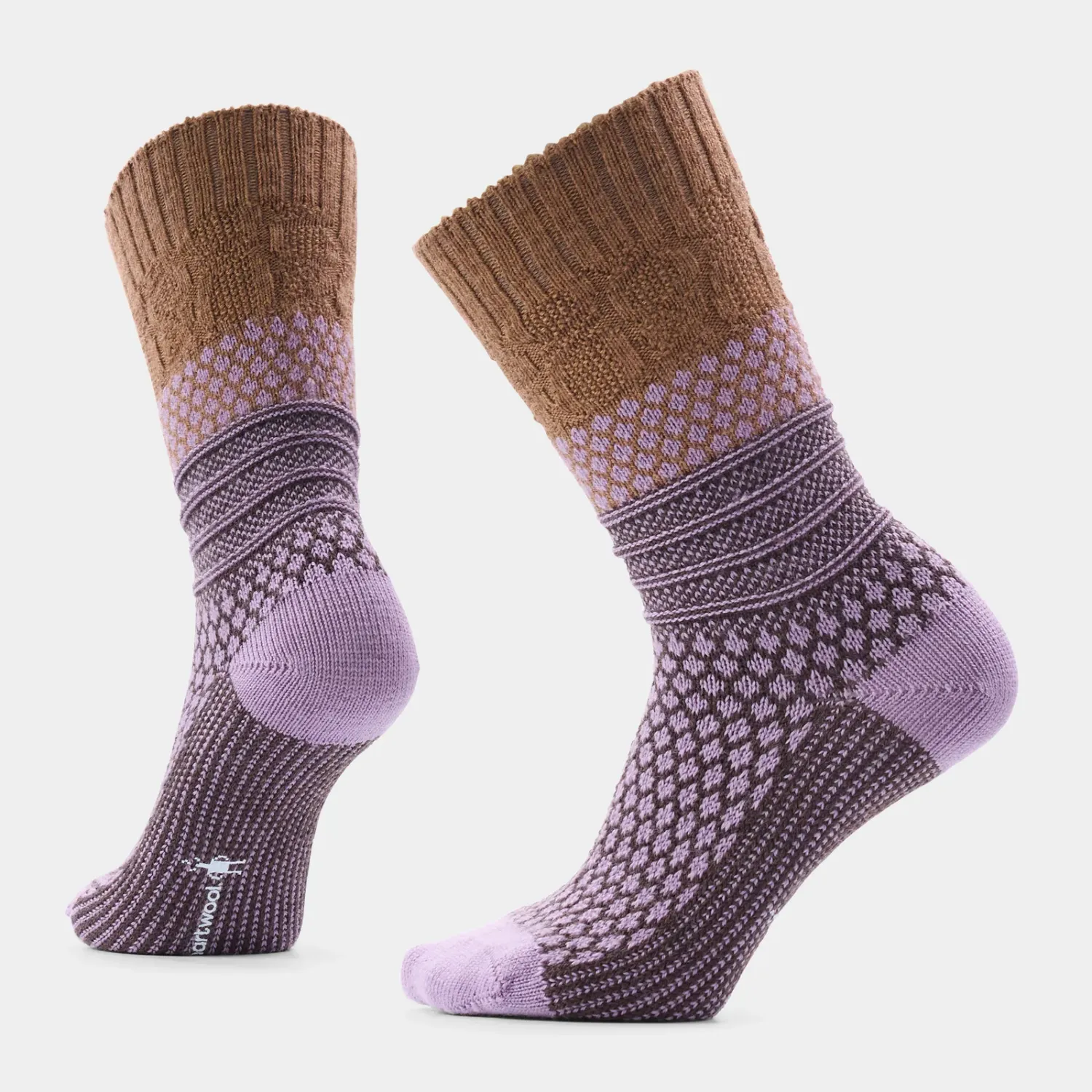 Smartwool W's Everyday Cozy Popcorn Cable Crew Socks F26, COLOR: R13 Purple Dawn, Size: Small