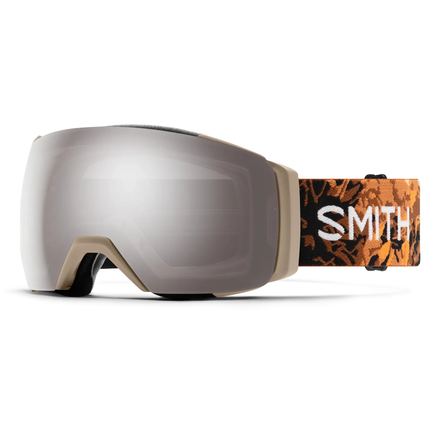 SMITH I/O MAG XL / Classic Beige Botanist, SPARE LENS: ChromaPop Storm Blue Sensor Mirror, STOCK LENS: ChromaPop Sun Platinum Mirror