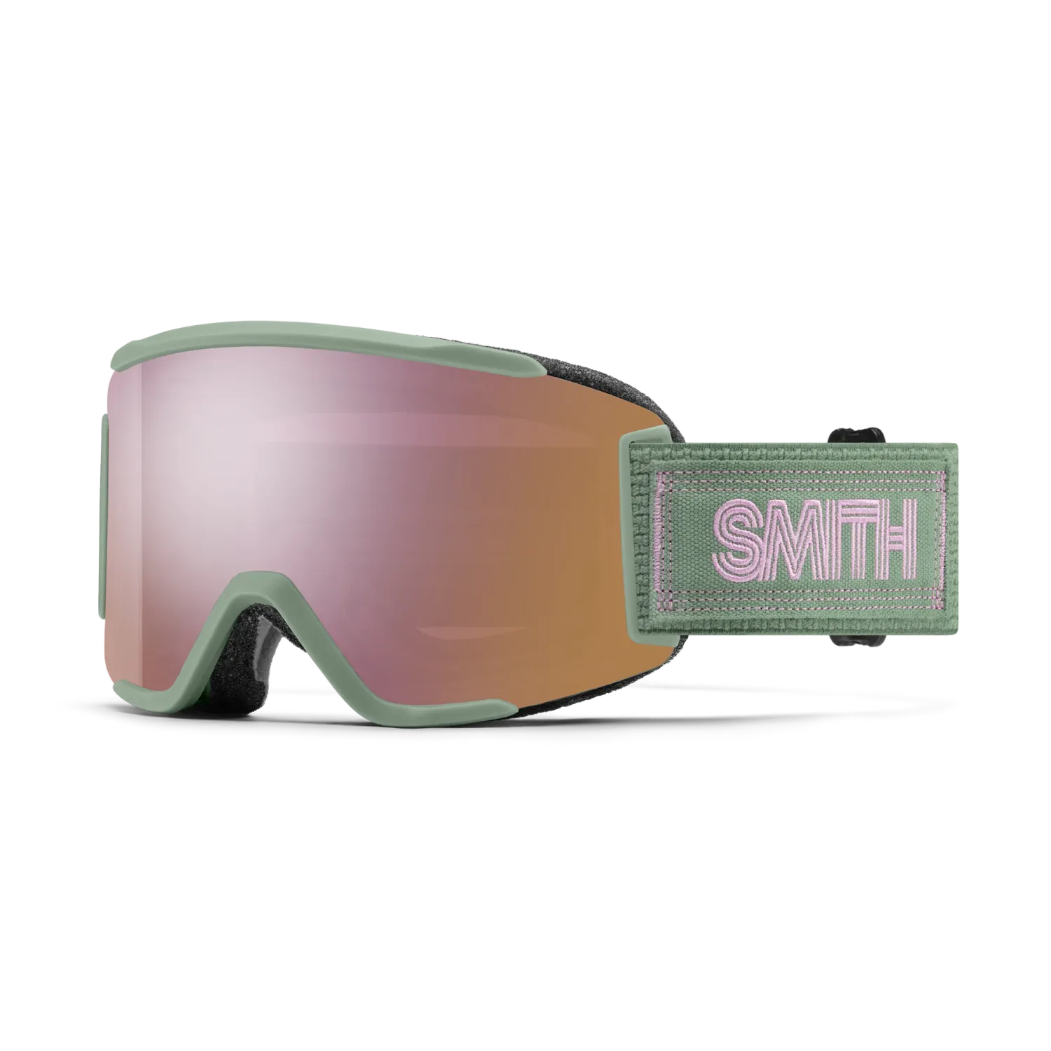 SMITH Squad S / Olive Warm Steel, SPARE LENS: Clear, STOCK LENS: ChromaPop Everyday Rose Gold Mirror