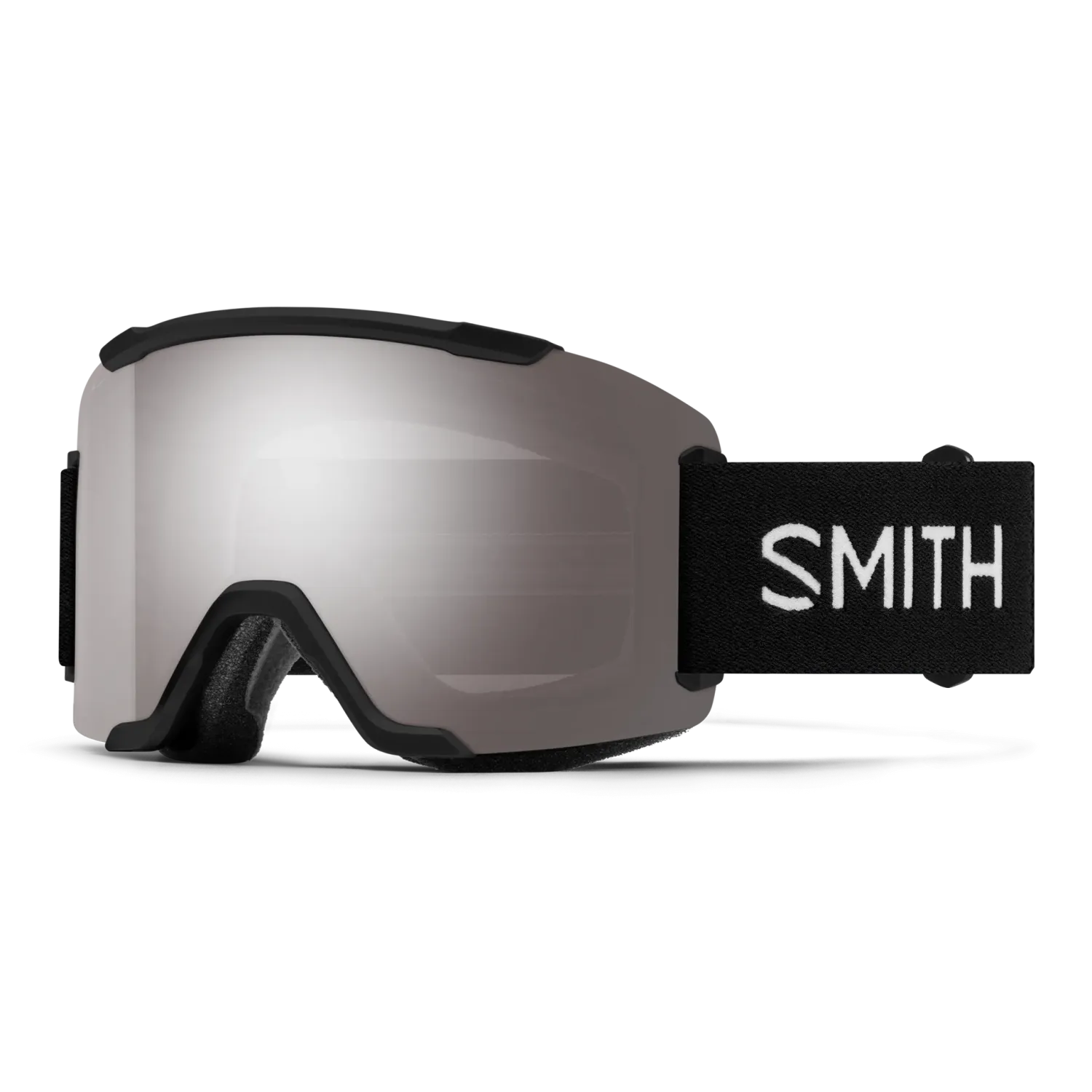 SMITH Squad / Black, SPARE LENS: ChromaPop Storm Blue Sensor Mirror, STOCK LENS: ChromaPop Sun Platinum Mirror