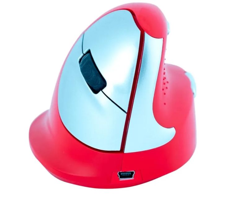 R-Go HE Sport Vertikal mus – Högerhänt, Bluetooth (Röd)