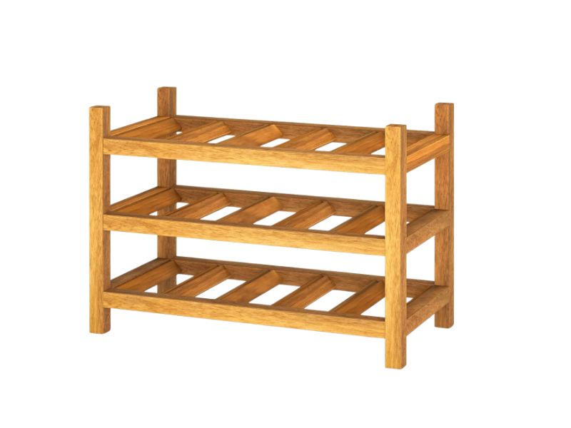 INTERBUILD Vinställ 15 Flaskor Golden Teak