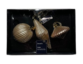 Decoris Julgransdekorationer 3-pack Guld