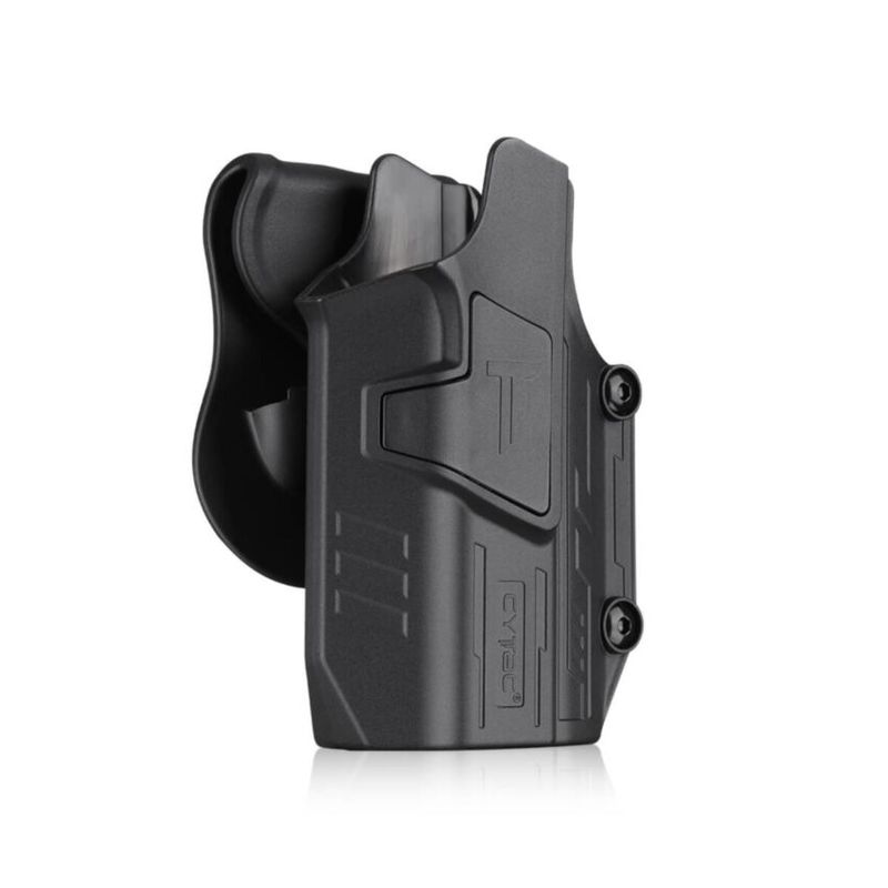 Cytac Mega-Fit OWB Level 2 light-bearing holster with adjustable fit for full-size and compact pistols with tactical lights