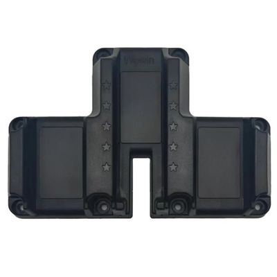 Three-seat magnetic gun mount holding pistol and magazines