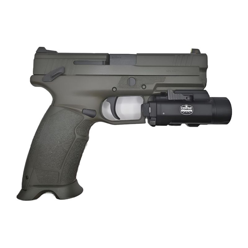 1500 lumen rechargeable rail-mounted light with green laser