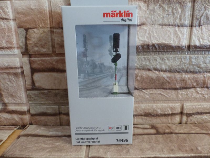 Märklin 76496 H0 Lichthauptsignal mit Lichtvorsignal mfx