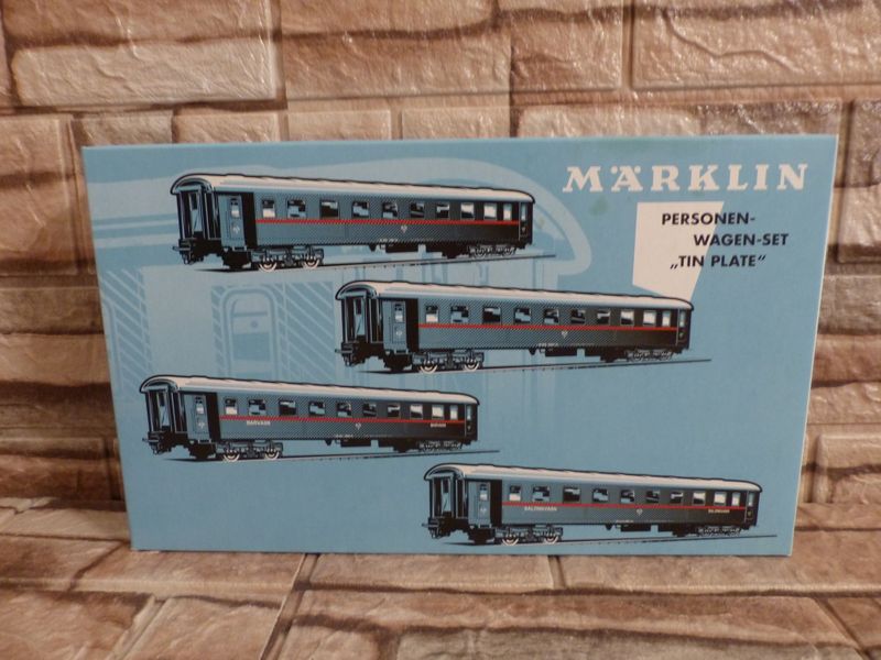 Märklin H0 41921 Personenwagen-Set Tin Plate 4-teilig passend zu 30302