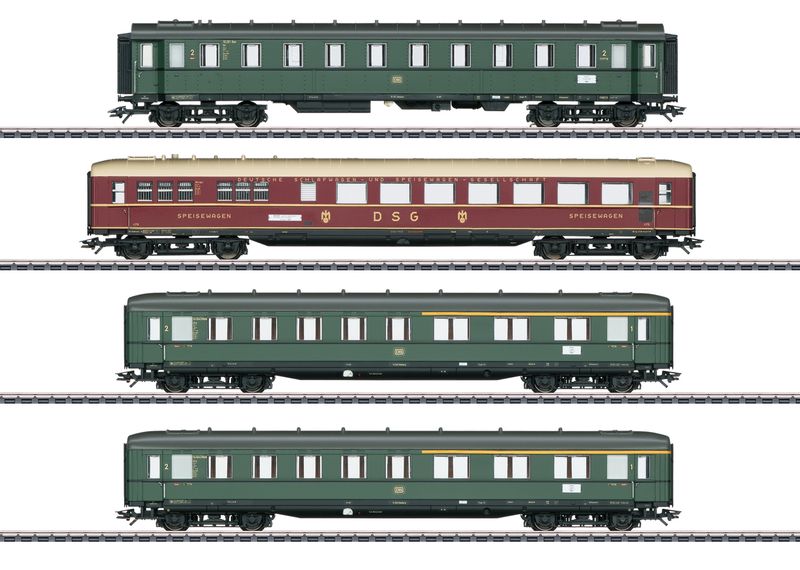 MÄRKLIN 43279 H0 Schnellzugwagen-Set zur Dampflok BR 18 505 4-teilig Einmalserie