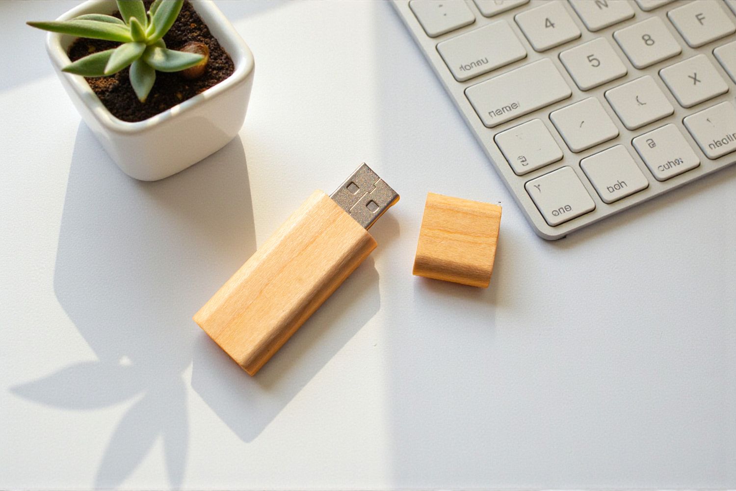 Clé USB en bambou – Gravure sur mesure