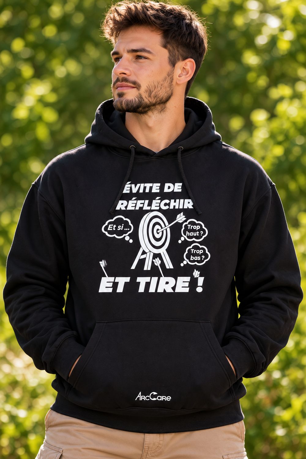 Archery Hoodie “Don’t Overthink It—Just Shoot!”
