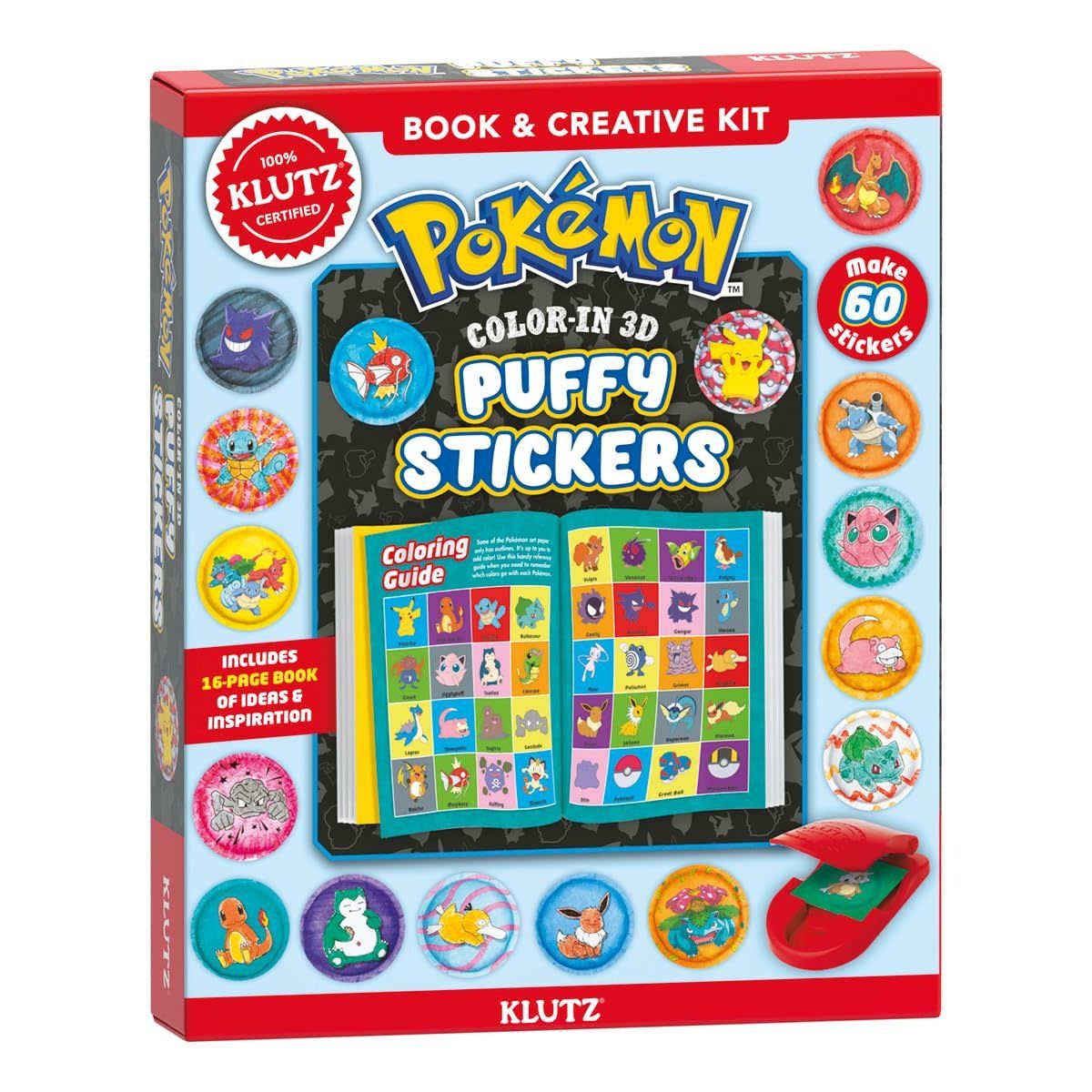 Klutz Book Pokemon Color-In 3D Stickers