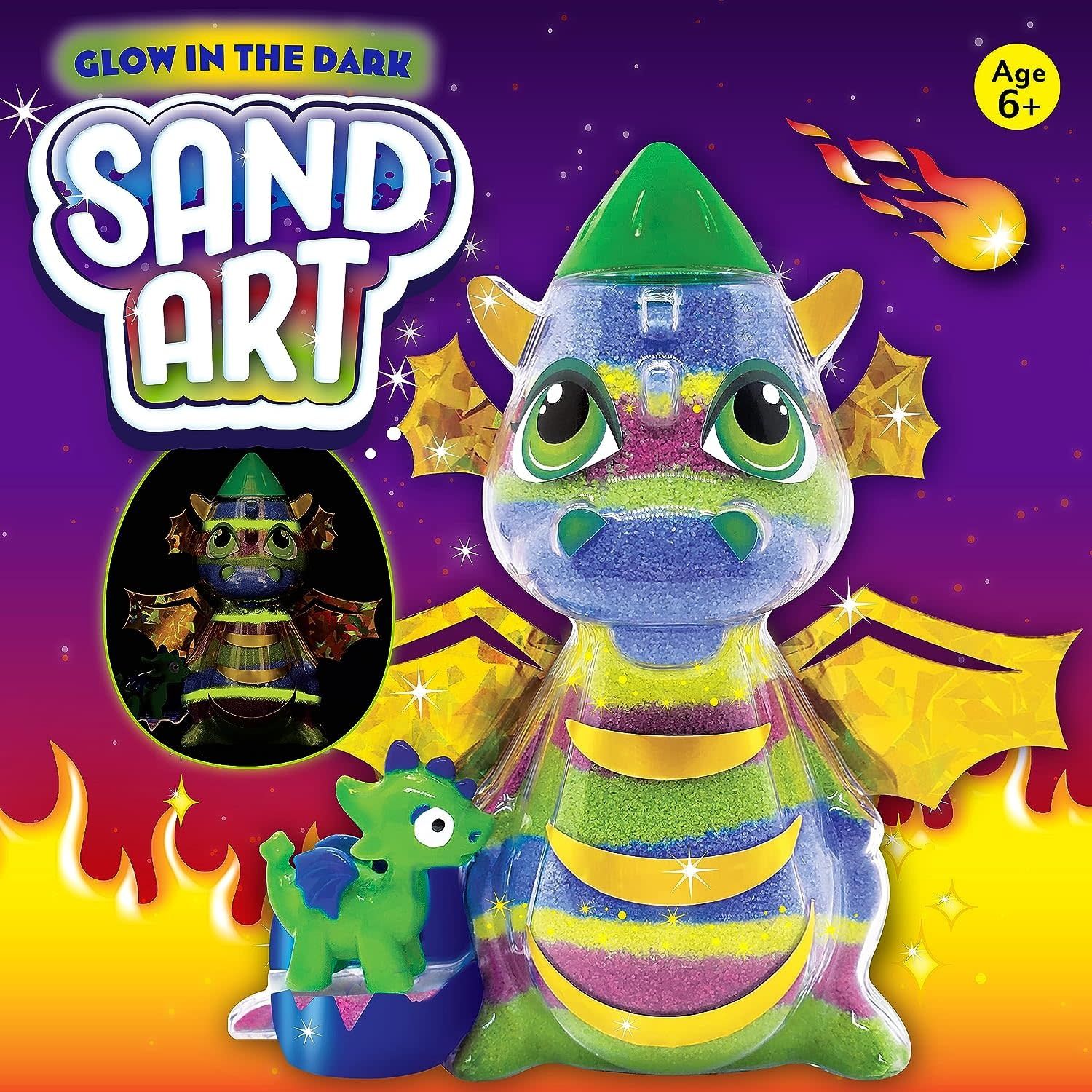 Creativity for Kids Sparkle Sand Art Glow in the Dark Dragon