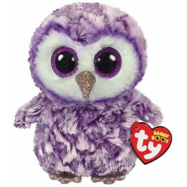 Ty Beanie Boo Regular Moonlight Owl Purple