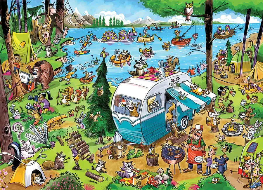 Cobble Hill Puzzle 1000pc Doodle Town Call of the Wild