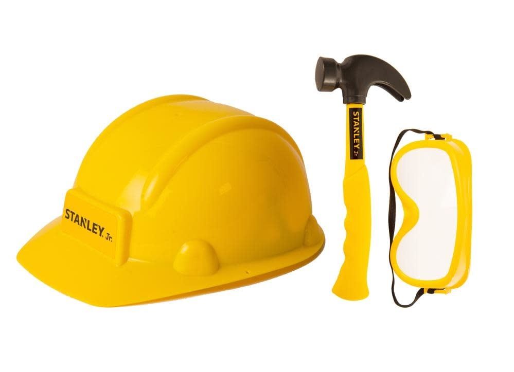 Stanley Jr. Helmet, Safety Googles &amp; Hammer