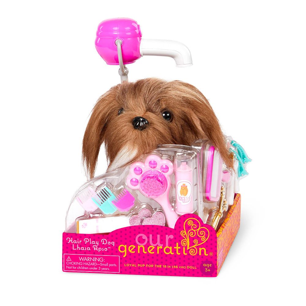 Our Generation Doll Accessories: Hair Play Dog 6&quot; Lhasa Apso